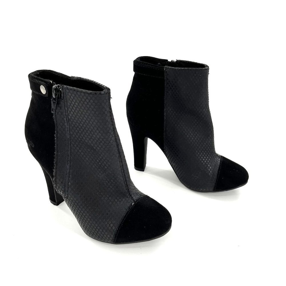 Rocket Dog Black Ankle Booties Snap Zip Women's Size 5.5